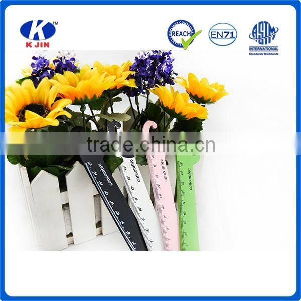 Promotion cheap 15cm cute wood printing ruler with custom for school
