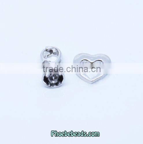 Wholesale High Quality Silver Heart Shape Fold Over Lock Clasp For Bracelets PB-JCS005