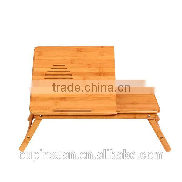 2014 newest factory supplier new portable folding bamboo laptop table ,notebook table.