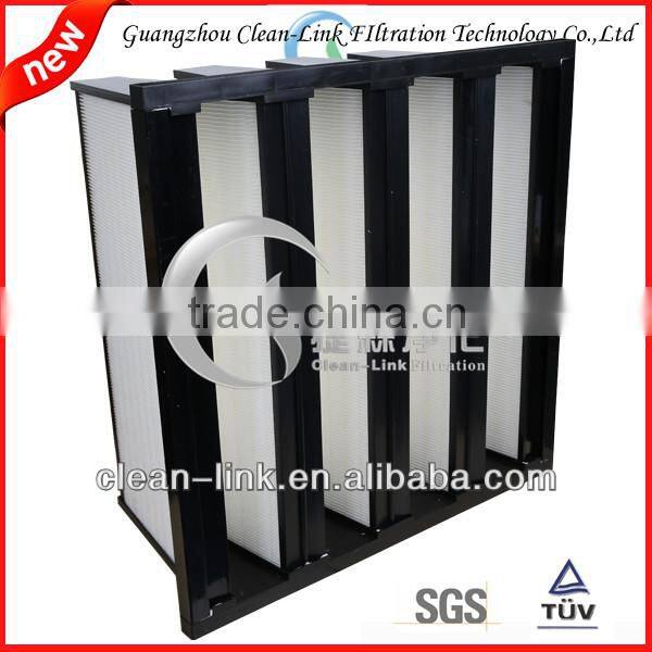 high efficient V bank Combined HVAC HEPA Filter