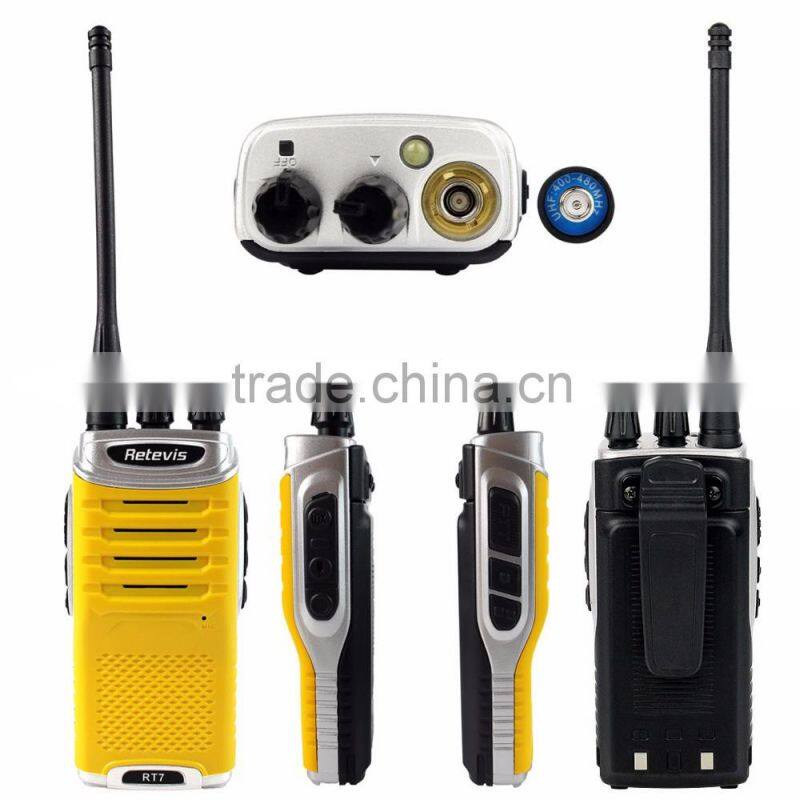 Retevis RT7 Walkie-Talkie 2-Way Radio 5W 16 CH UHF 400-470MHz 3.7V yellow