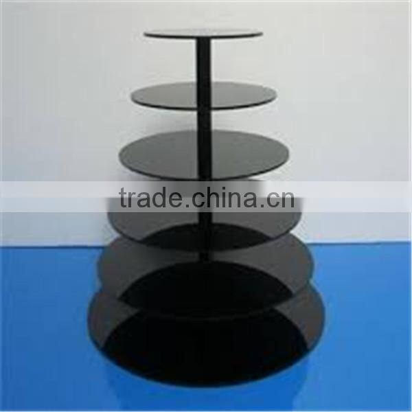 High quality plexiglass cake display tray, wedding cake rack, cake riser
