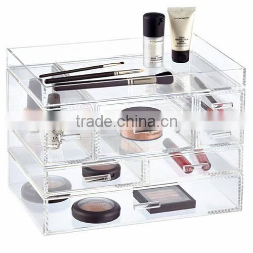 4 tiers clear acrylic make up organizer,acrylic cosmetic organizer,acrylic drawer storage organizer with top open