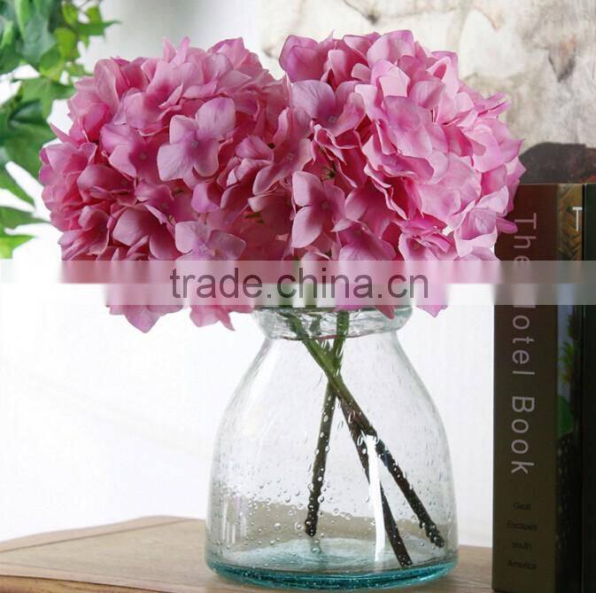 Wholesale Cheap Real touch silk artificial flowers wedding flowers single stem hydrangea