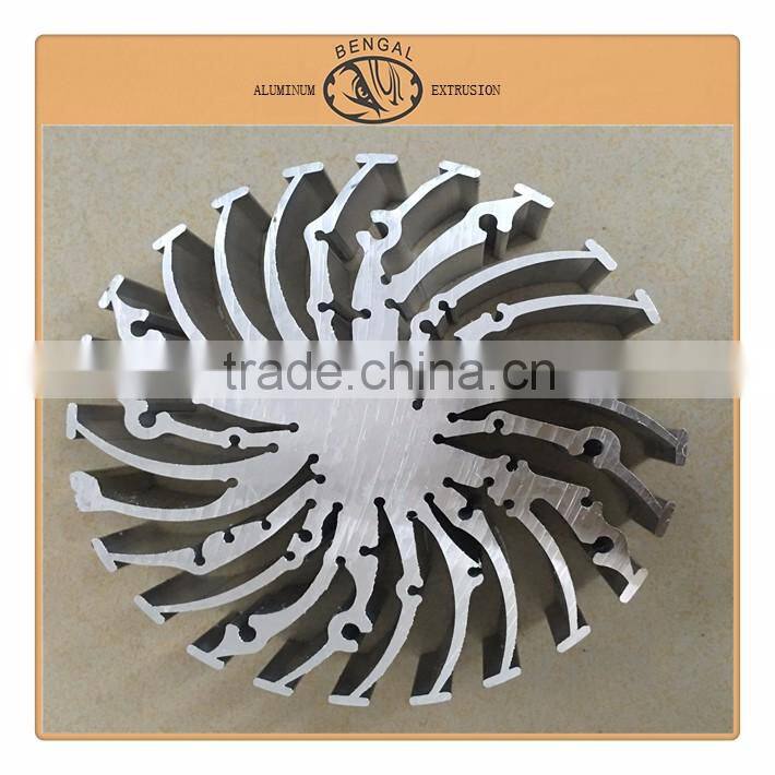Sunflower Hollow Section Radiator alloy Extrusion Aluminum