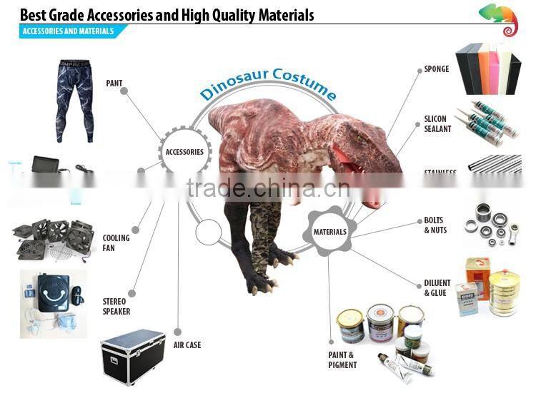 Light weight easy control professional life size dinosaur costume