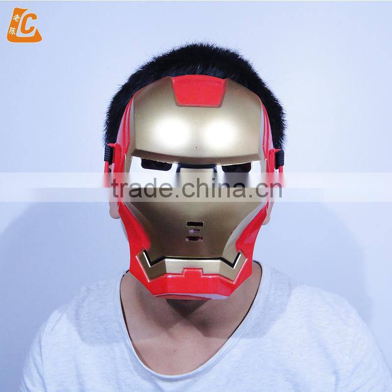 halloween led cartoon face mask party felt superhero iron man paintball mask