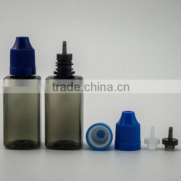 China supplier square PET dropper bottles New design PET e liquid bottles 30ml e juice square dropper bottle