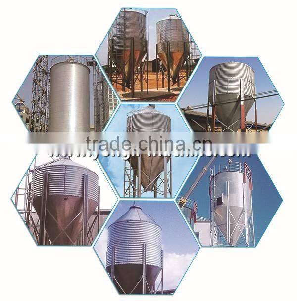 2000 Ton galvanized storage rice corn grain steel silo with conveying system