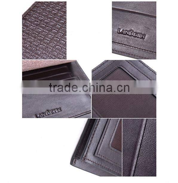 2016 wholesale low price wallet bi-fold leather wallet men