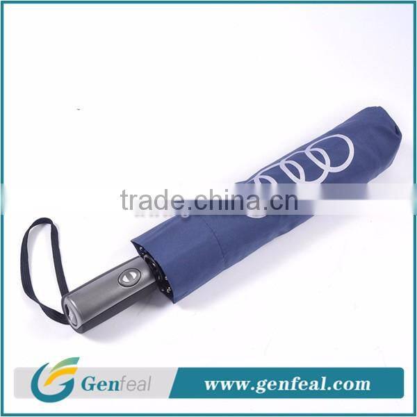 8k fiberglass ribs windproof fold advertising umbrella with custom logo print