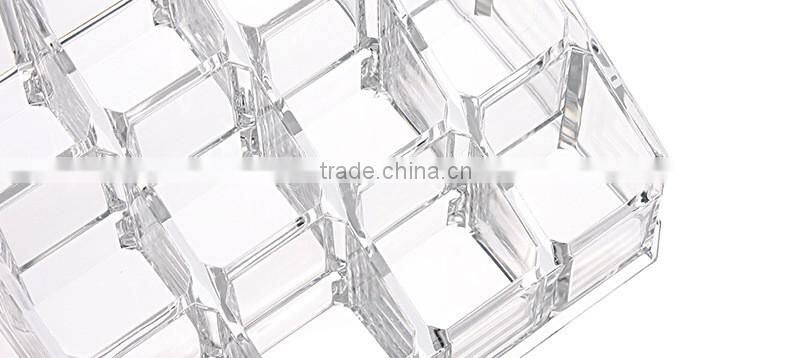 C15 12 Holes Clear Acrylic Cosmetic Jewelry Display Makeup Organiser Box Case Storage Holder