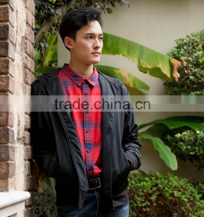 plain black windbreaker jacket