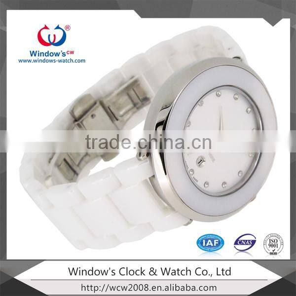 2014 Luxury ceramic watches and diamond bezel OEM brand watches men