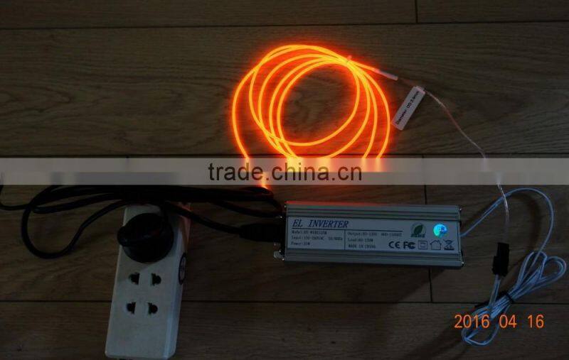 AC110V-240V 90M-120M INVERTER High luminance"Polar light 3"2.6mm Orange EL WIRE