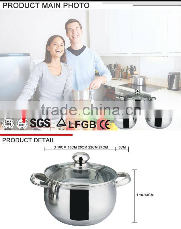 CYCS36A-10A competitive price stock pot for glass lid