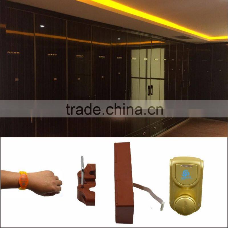 RFID Function Hotel Swipe Key Card Reader Door Lock With Wristband