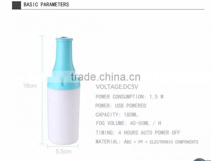 bottle usb humidifier/air cleaner/ air purifier for home office