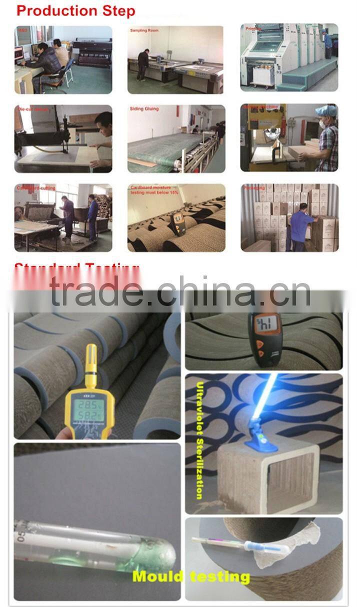 Promotional Pet Product cat mat Bed Corrugated cardboard Cat Scratcher with Catnip