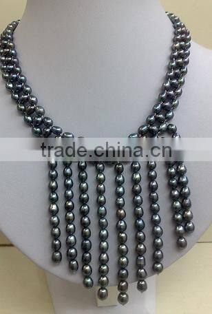 2014 New design colorful pearl bead necklace
