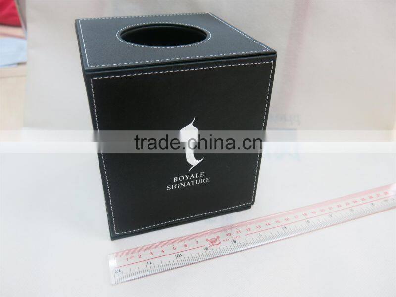 Leather Hotel Supplies / Leather Holder / leather square tissue box
