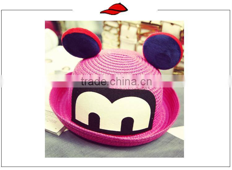 Children summer straw hat sun hat for child