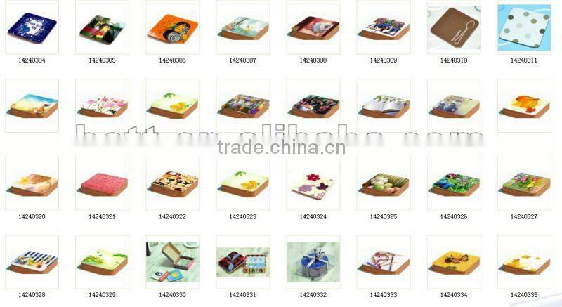 colorful promotion cork coaster custom mdf cork coaster wholesale