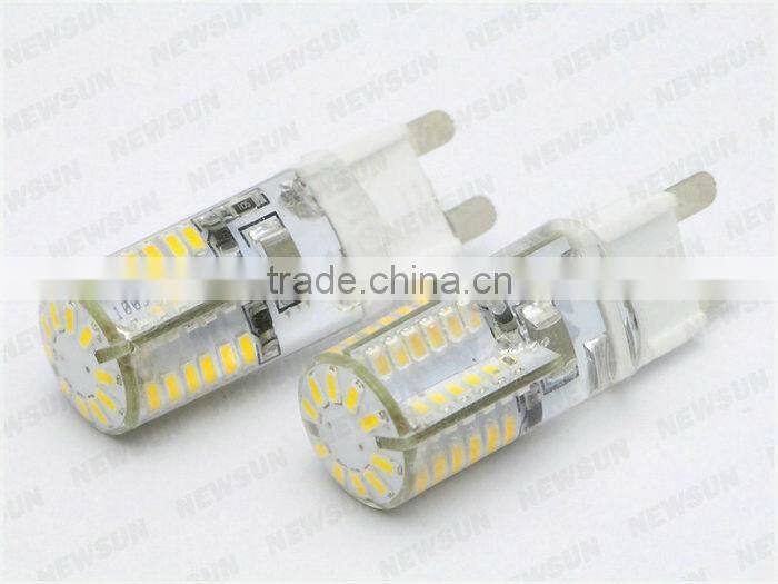 High brightness 360degree 220V 58smd 3014 Epistar 2700K G9 led 3w bulb G9 LED lamp marine crystal light bulb