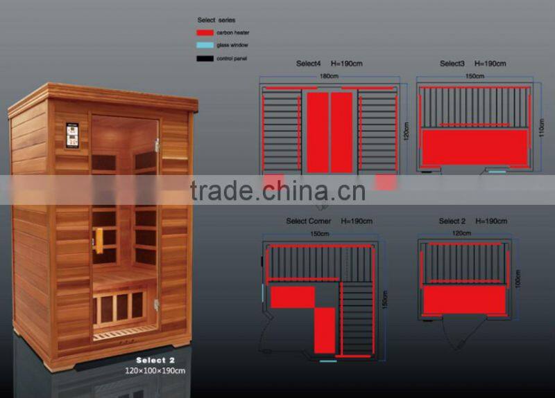 Best selling Prefect Making Low EMF Carbon Infrared Steam Healthy Sauna (CE/RoHS)