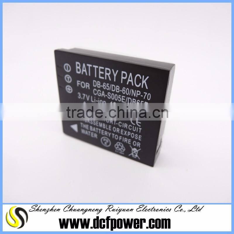 Factory supply price compatible with CGA-S005E NP-70 for DMC-FX120 DMC-FX150 GR Digital camera battery D-Li106