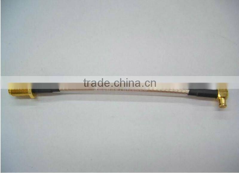 MCX-Bulkhead Cable Assembly SMA-M to SMA-F Bulkhead 0.2M