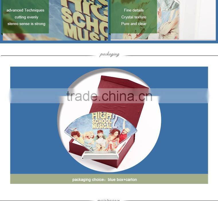 2016 Best Souvenir Gifts Fan-shaped Crystal