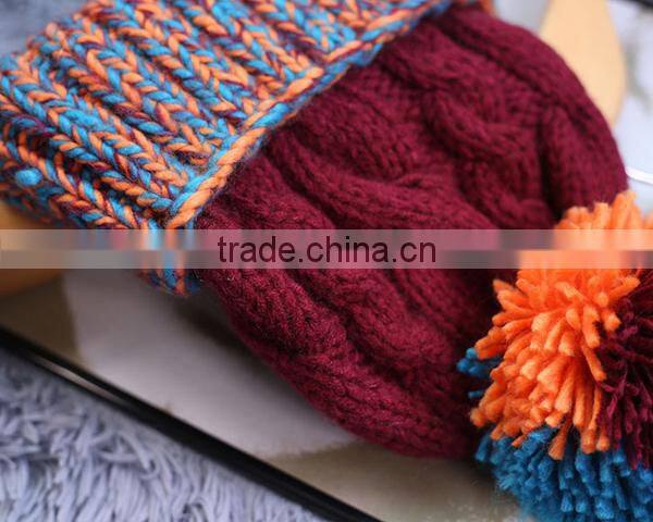 wholesale fashion ladies wool winter beanie hats womens winter knitted hat