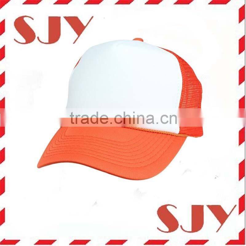 Various color cap sample free 100%polyester blank trucker cap