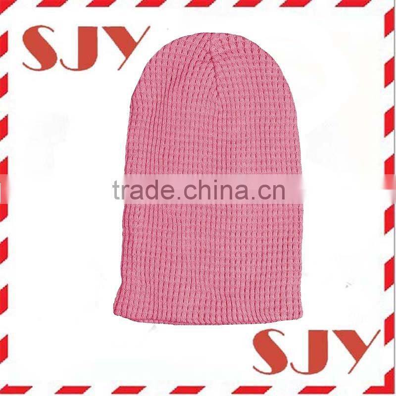 100%Cotton Blank Wholesale Knit Long Slouchy Beanie Hat