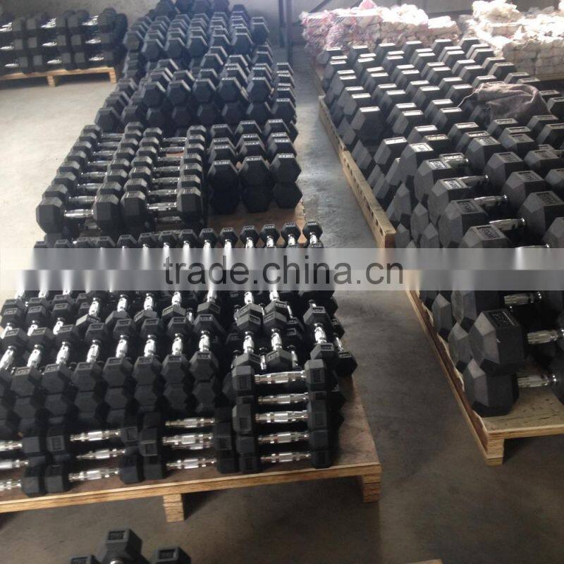 Hex Rubber Dumbbell