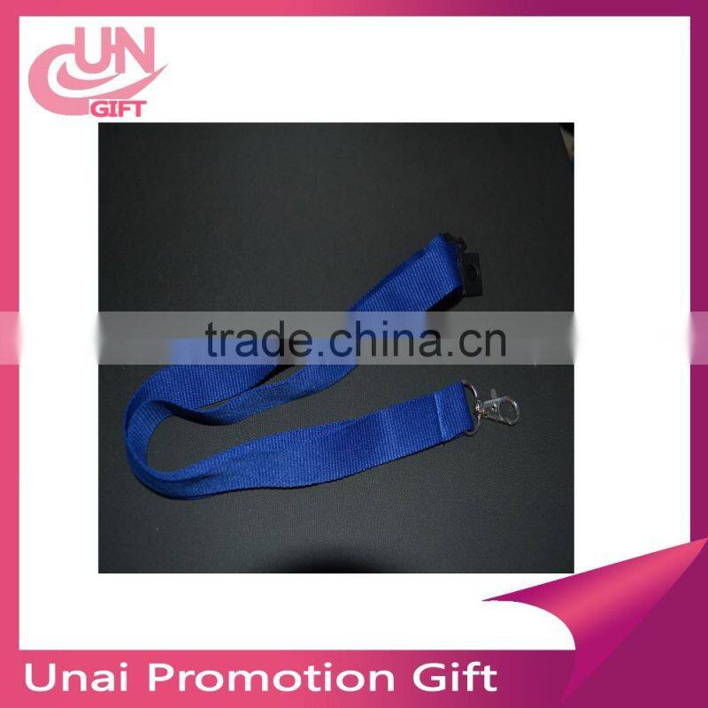 Wholesale Polyester Strap Solid Color Breakaway Lanyard Id Badge Flat Mobile Key Holder key chain mixed colros