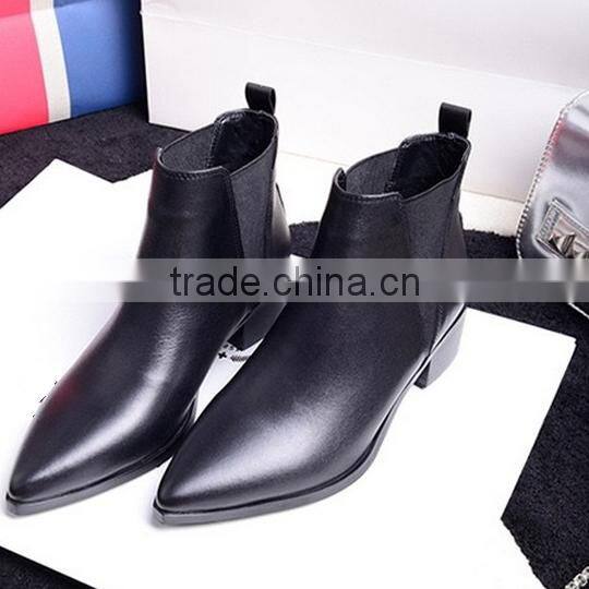 2015 British fashion design genuine leather martin ladies boots new fashion pointed toe suede ankle boots CP6699