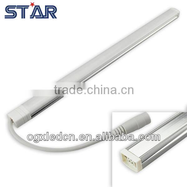 Blister packing 30cm Aluminum LED Bar RGB 5050 12V IP20 4.5W + 24keys RGB IR Remote controller + 12v adapter + Accessories