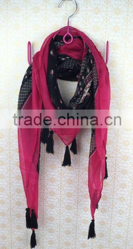 2015 fashion scarf multicolour Double Knitting scarf