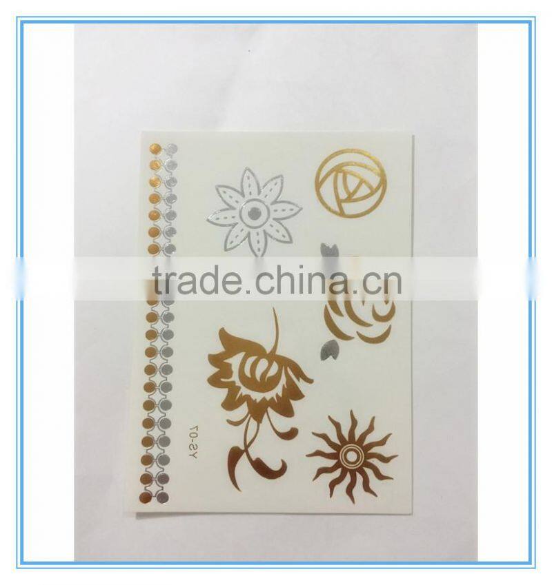 Metallic Flash Jewelry Body Temporary Sticker of transfer tattoo