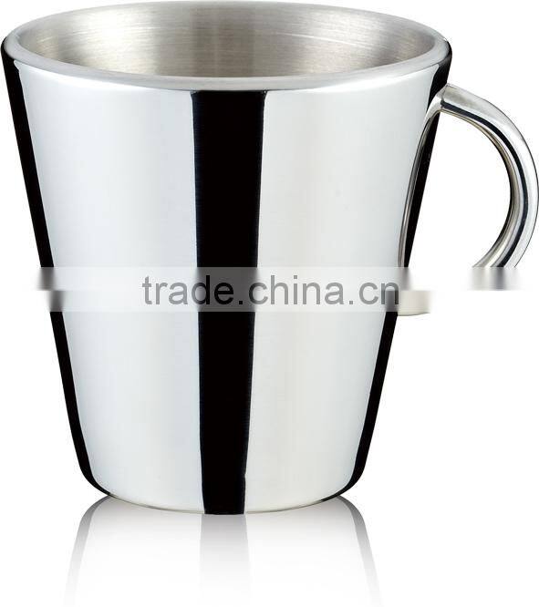 300ml Double wall stainless steel Beer mug/cup/ tankard with handle