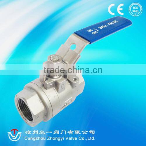 manufacturer of stainless steel 2pc thread ball valve