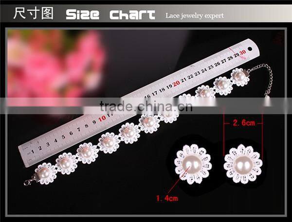 MYLOVE Simple pearl short necklace flower stud earring wholesale MLT016