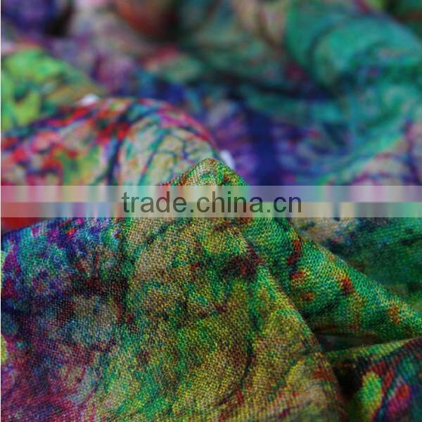 Factory No MOQ Customized Silk Polyester Cotton Linen Cashmere & Wool Scarf
