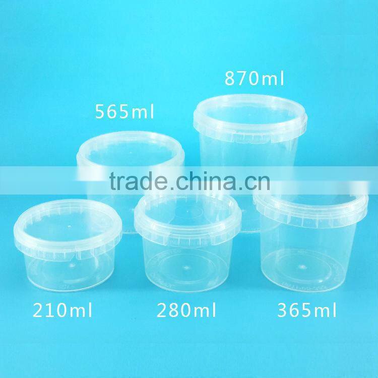 Plastic bowls with lid disposable round clear PP plastic bowl