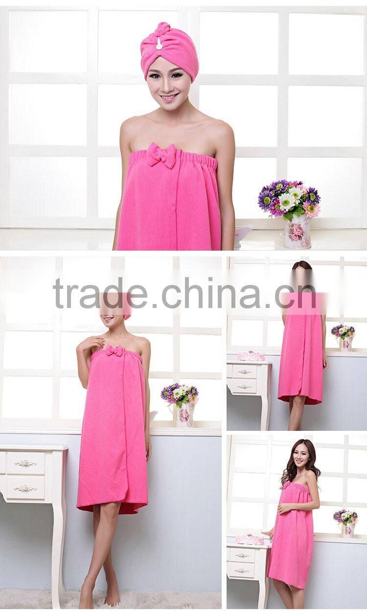 peach lady 100% cotton waffle weave hooded bath towel