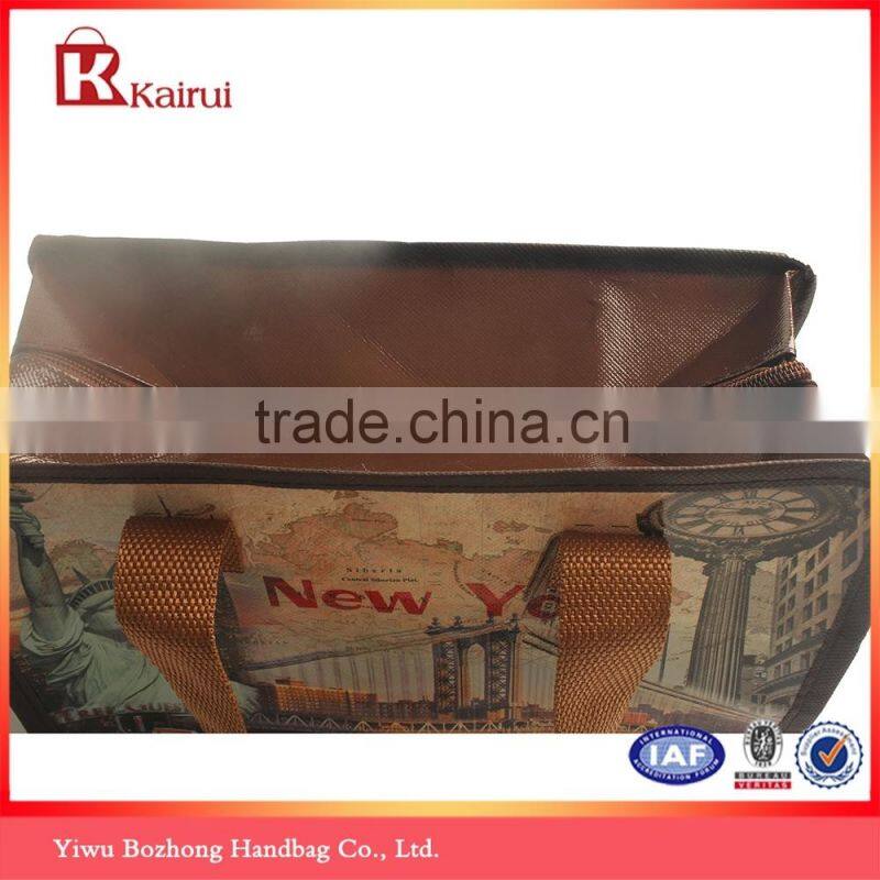 4 color laminated non-woven bag price with zipper