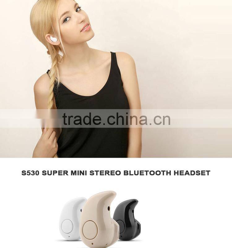 S530 In-ear Mini Bluetooth 4.1 Headphones Supported A2DP , AVRCP, HSP, HFP for Smartphones