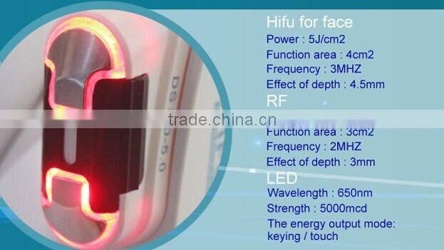 Double-Handle hifu 2016 ultrasound HIFU Face lift/ wrinkle removal machine